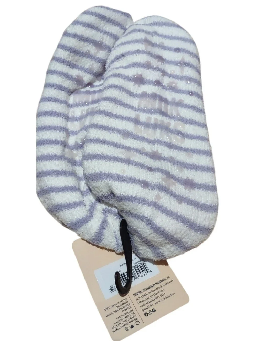 Muk Luks 1 Pack Cozy Slippers Sock Size 6-10 NWT Women